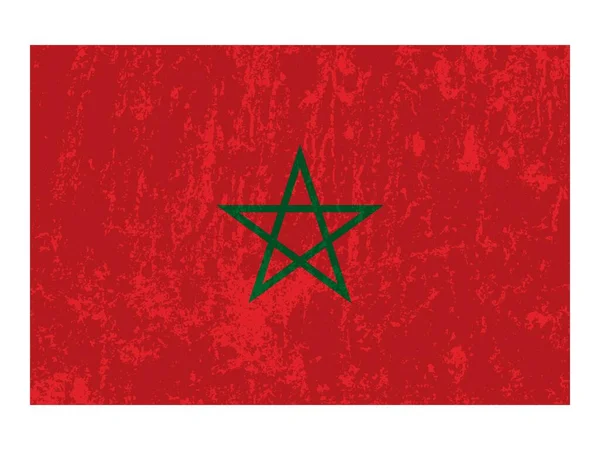 Marokko Flagge Offizielle Farben Und Proportionen Vektorillustration — Stockvektor