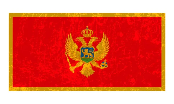 Černá Hora Vlajky Oficiální Barvy Proporce Vektorová Ilustrace — Stockový vektor