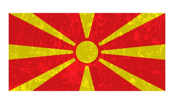 Bandera Macedonia Del Norte Colores Oficiales Proporción Ilustración Vectorial — Archivo Imágenes Vectoriales