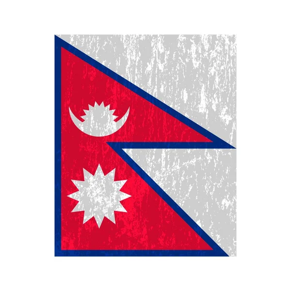 Bandiera Nepal Colori Ufficiali Proporzione Illustrazione Vettoriale — Vettoriale Stock