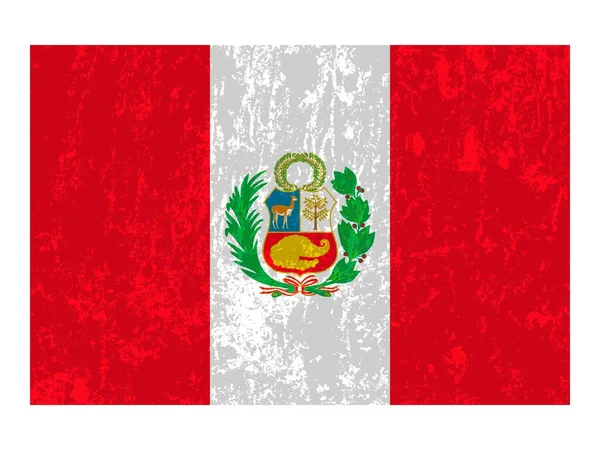 Peru Flag Official Colors Proportion Vector Illustration — Vetor de Stock