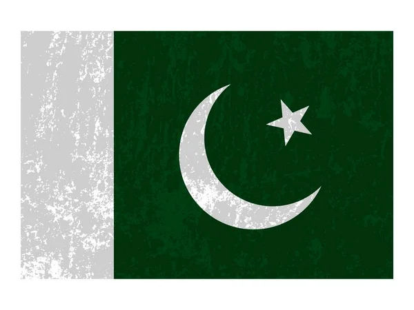 Pakistan Flag Official Colors Proportion Vector Illustration — 스톡 벡터