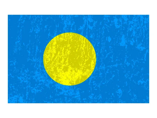 Bandeira Palau Cores Oficiais Proporção Ilustração Vetorial — Vetor de Stock