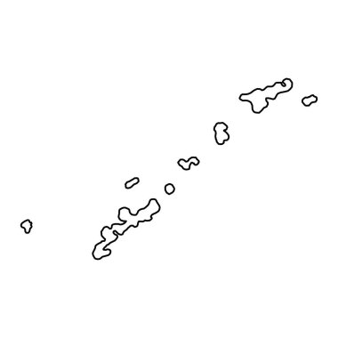 Okinawa haritası, Japonya bölgesi. Vektör illüstrasyonu