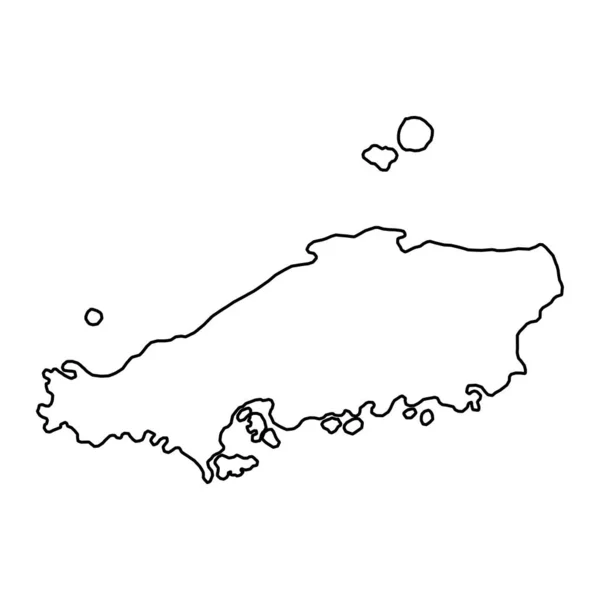 Mapa Chugoku Japonsko Vektorová Ilustrace — Stockový vektor
