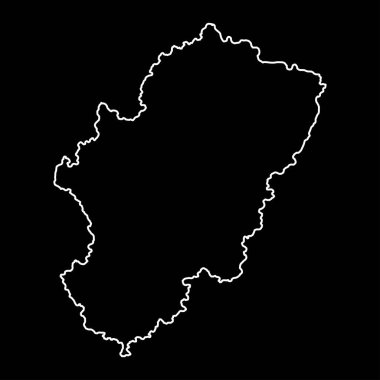 Aragon haritası, İspanya bölgesi. Vektör illüstrasyonu.