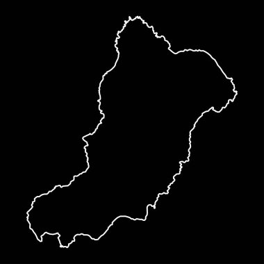 La Graciosa Adası haritası, İspanya bölgesi. Vektör illüstrasyonu.