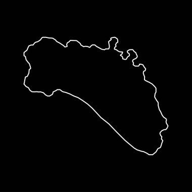 Minorca haritası, İspanya bölgesi. Vektör illüstrasyonu.