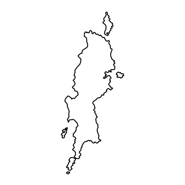 Tokashiki Île Kerama Carte Illustration Vectorielle — Image vectorielle