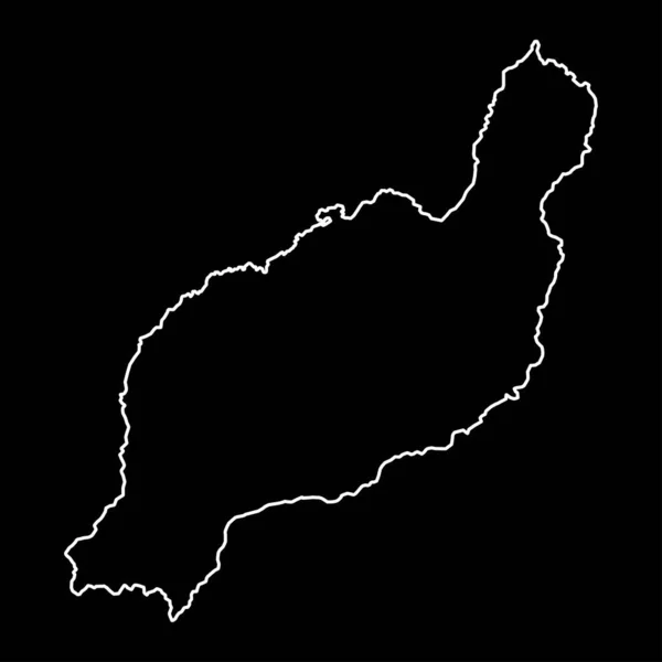 ランサローテ島地図 スペイン ベクターイラスト — ストックベクタ