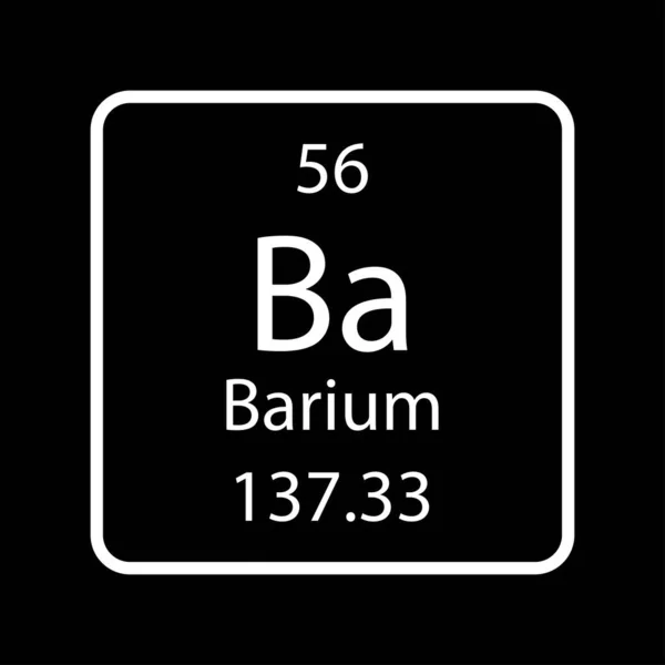 Barium Symbol Chemical Element Periodic Table Vector Illustration — Vetor de Stock