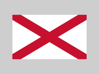 Kuzey İrlanda bayrağı, resmi renkler ve orantı. Vektör illüstrasyonu.