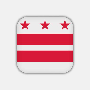 District of Columbia state flag. Vector illustration.