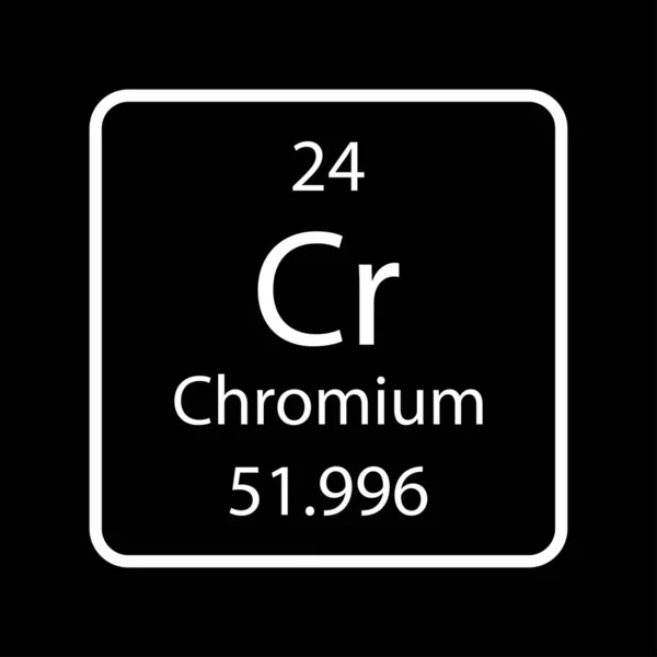 Chromium Symbol Chemical Element Periodic Table Vector Illustration — 图库矢量图片