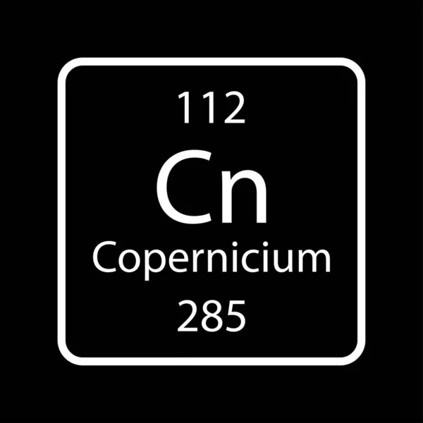 Copernicium Symbol Chemical Element Periodic Table Vector Illustration — Stockový vektor