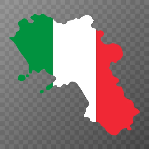 Campania Map Region Italy Vector Illustration — Vettoriale Stock