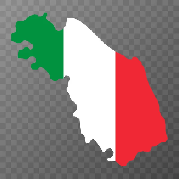 Marche Map Region Italy Vector Illustration — 스톡 벡터