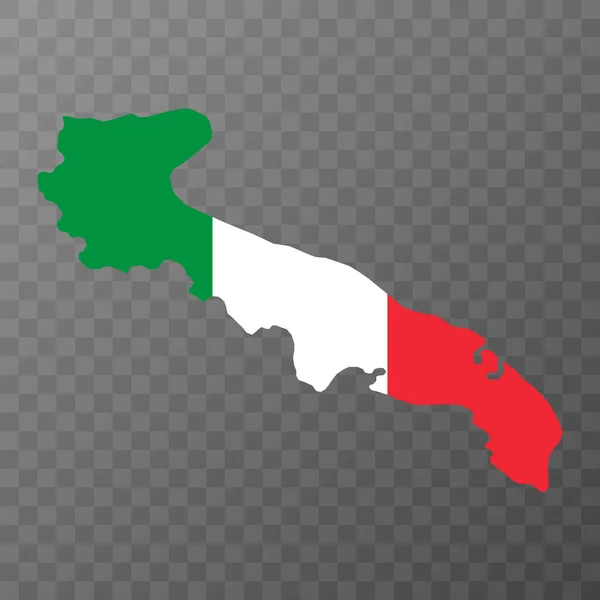 Puglia Map Region Italy Vector Illustration — Vettoriale Stock