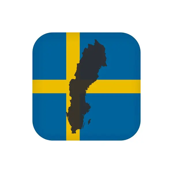 Sweden Flag Official Colors Vector Illustration —  Vetores de Stock