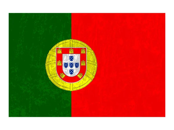 Portugal Flagge Offizielle Farben Und Proportionen Vektorillustration — Stockvektor