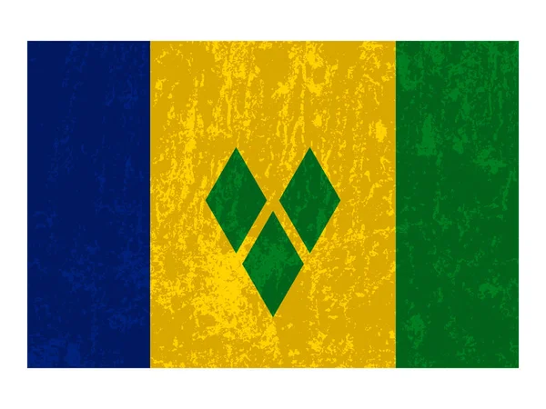 Saint Vincent Grenadines Flag Official Colors Proportion Vector Illustration — ストックベクタ