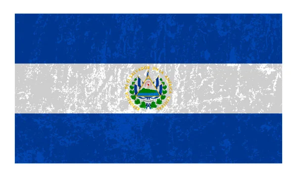 Salvador Zászló Hivatalos Színek Arányok Vektorillusztráció — Stock Vector
