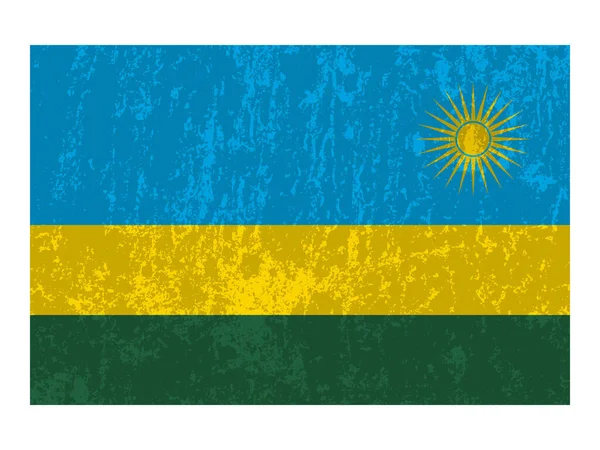 Rwanda Flag Official Colors Proportion Vector Illustration — 스톡 벡터