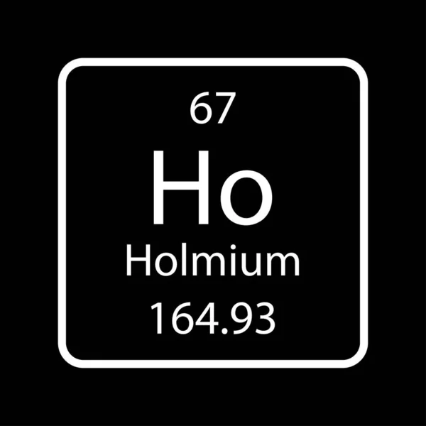 Holmiyum Sembolü Periyodik Tablonun Kimyasal Elementi Vektör Illüstrasyonu — Stok Vektör