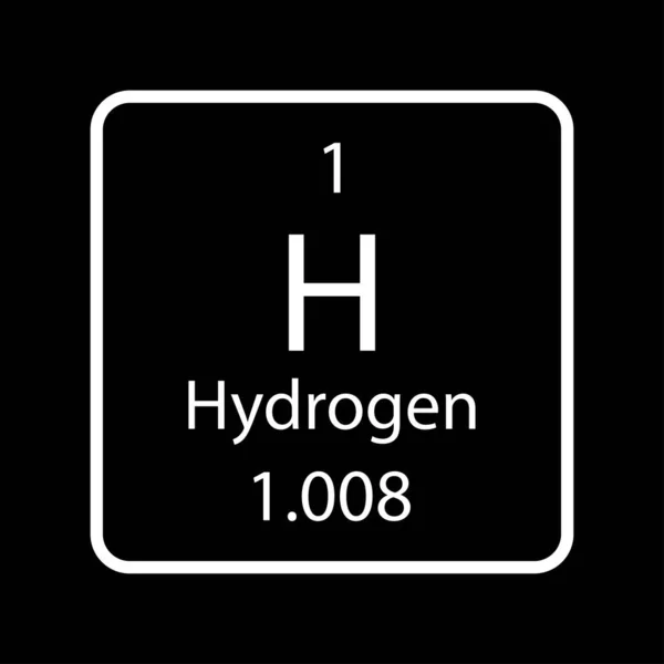 Wasserstoff Symbol Chemische Elemente Des Periodensystems Vektorillustration — Stockvektor