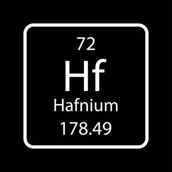 Hafnium Symbol Chemical Element Periodic Table Vector Illustration — ストックベクタ