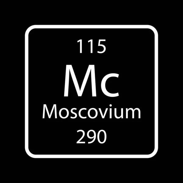 Moscovium Symbol Chemical Element Periodic Table Vector Illustration — Stockový vektor