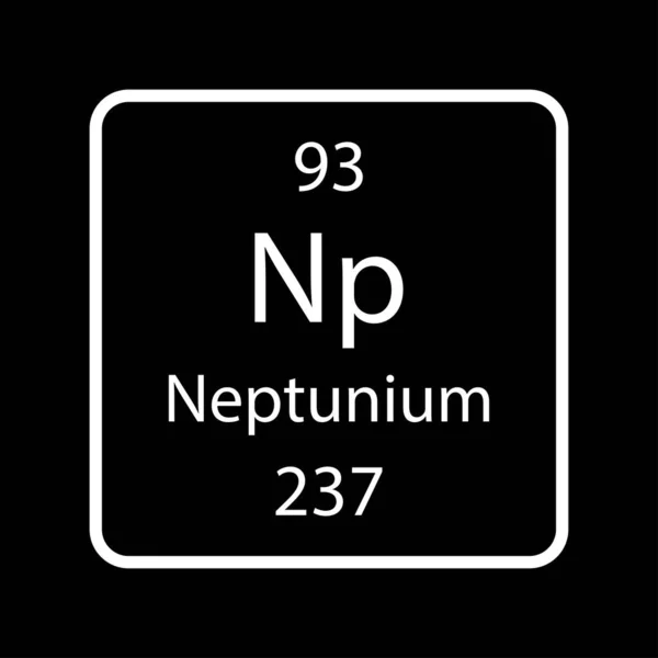 Neptunium Symbol Chemical Element Periodic Table Vector Illustration — стоковый вектор