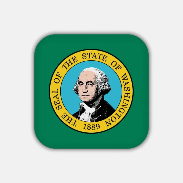 Washington State Flag Vector Illustration — Stock Vector