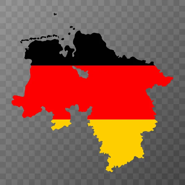 Lower Saxony State Map Vector Illustration — Stock Vector