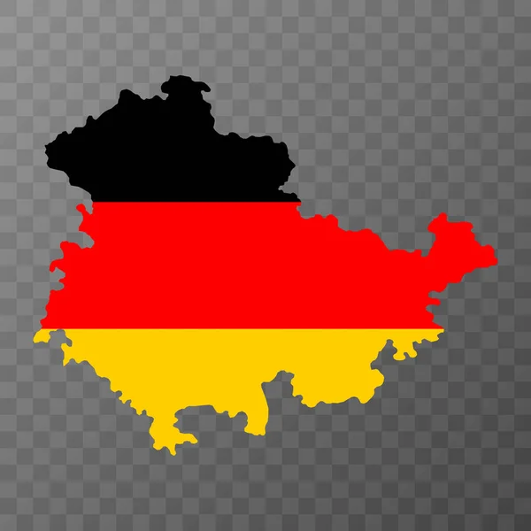 Thüringen Eyalet Haritası Vektör Illüstrasyonu — Stok Vektör