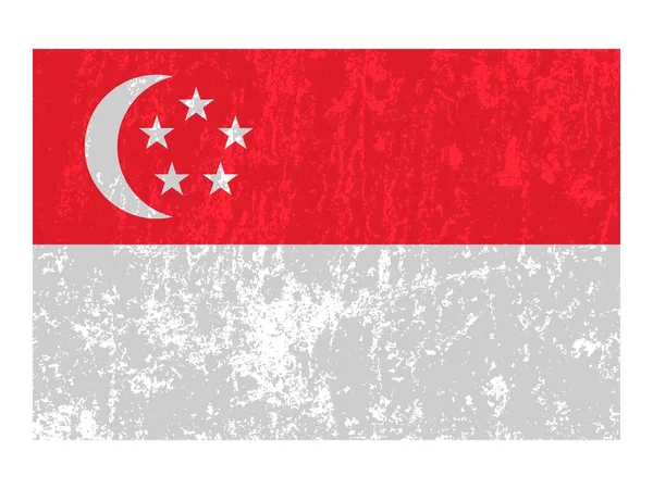Singapore Flag Official Colors Proportion Vector Illustration — Stockvektor