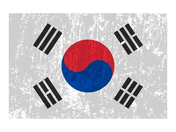 Jižní Korea Vlajka Oficiální Barvy Proporce Vektorová Ilustrace — Stockový vektor