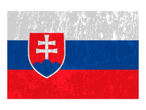 Bandeira Eslováquia Cores Oficiais Proporção Ilustração Vetorial — Vetor de Stock