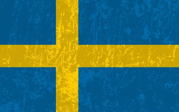 Sweden Flag Official Colors Proportion Vector Illustration — Stockvector