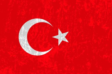 Turkey flag, official colors and proportion. Vector illustration.