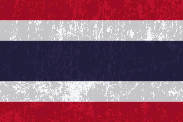 Thailand Vlag Officiële Kleuren Proportie Vectorillustratie — Stockvector