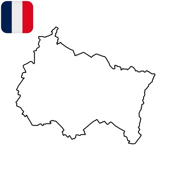 Mapa Grand Est Región Francia Ilustración Vectorial — Vector de stock