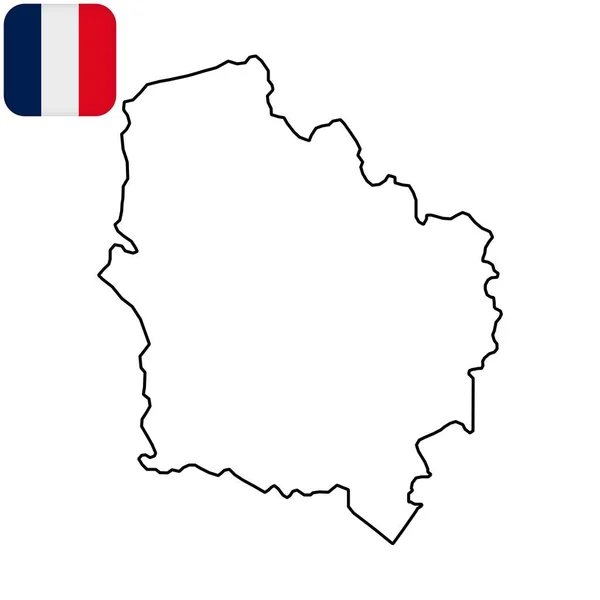 オート フランス地図 フランスの領域 ベクターイラスト — ストックベクタ
