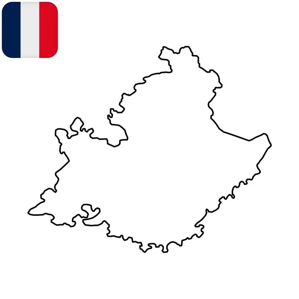 Provenza Alpes Costa Azul Mapa Región Francia Ilustración Vectorial — Vector de stock