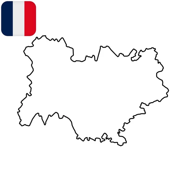 Auvergne Rhone Alpes Map Region France Vector Illustration — Stock Vector