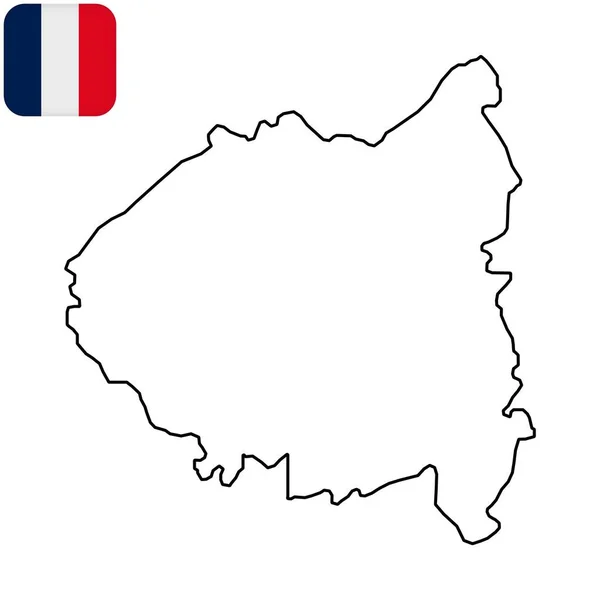 Plan Paris Petite Couronne Région France Illustration Vectorielle — Image vectorielle
