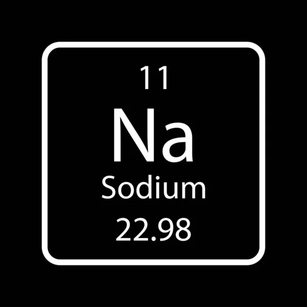 Sodium Symbol Chemical Element Periodic Table Vector Illustration — ストックベクタ