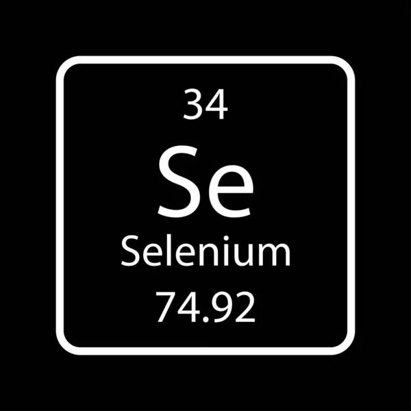 Selenium Symbol Chemical Element Periodic Table Vector Illustration — Wektor stockowy