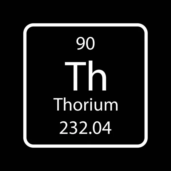 Thorium Symbol Chemical Element Periodic Table Vector Illustration — Stock Vector