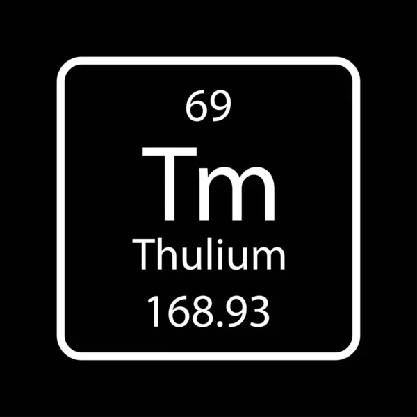 Thulium Symbol Chemical Element Periodic Table Vector Illustration - Stok Vektor